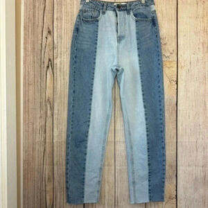 Stradivarius Womens Two Tone Mom Fit Jeans size 4